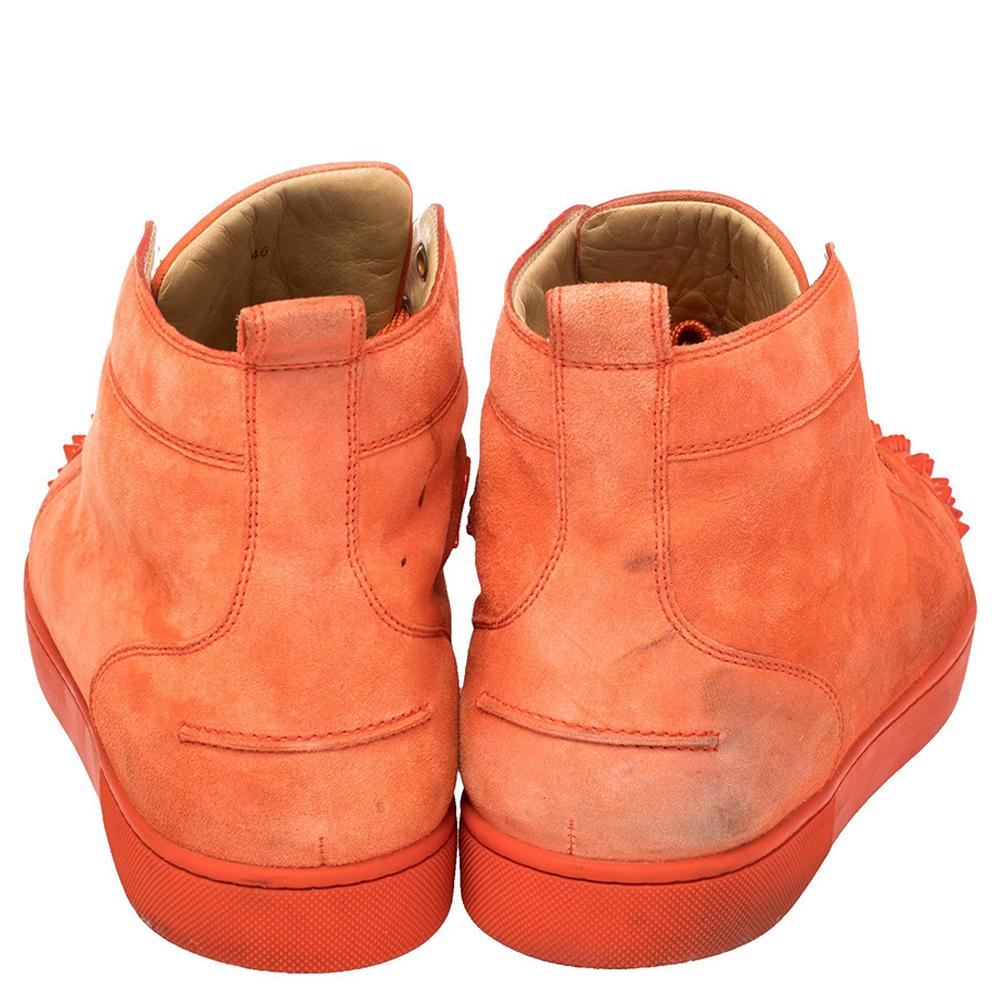 orange louboutin sneakers