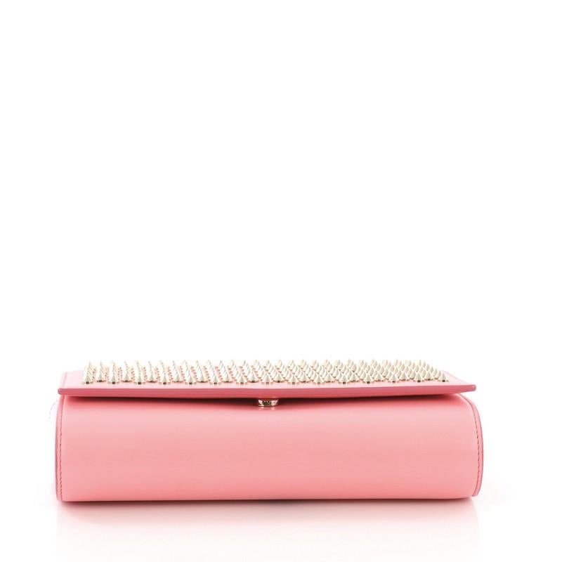Women's Christian Louboutin Paloma Clutch Spiked Leather
