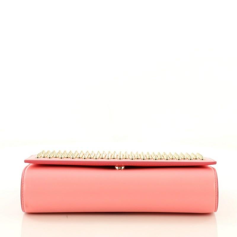 Women's or Men's Christian Louboutin Paloma Clutch Spiked Leather