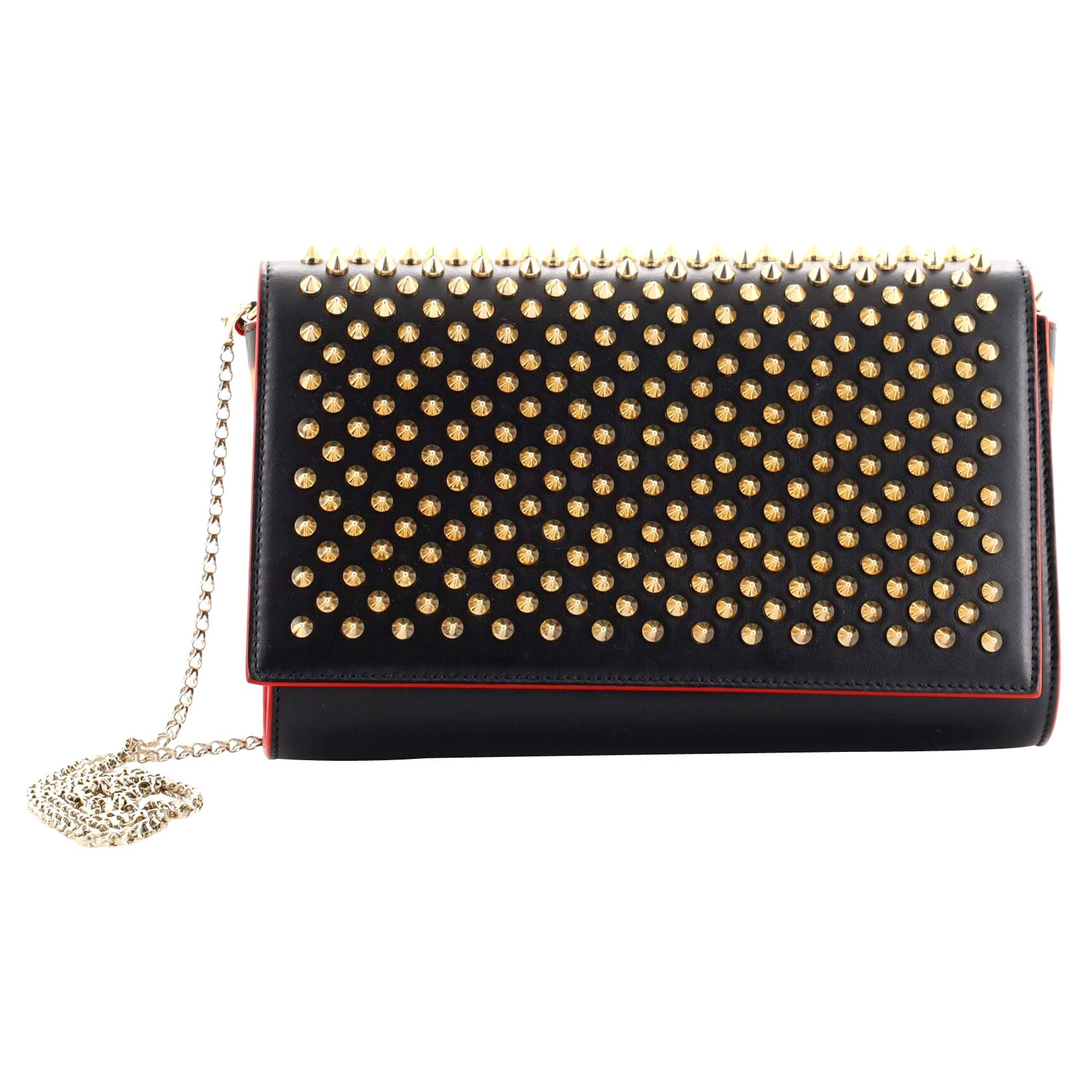 Christian Louboutin Paloma Clutch Spiked Leather