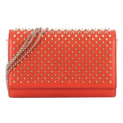 Christian Louboutin Paloma Clutch aus gesprenkeltem Leder