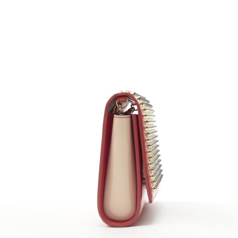 Christian Louboutin Paloma, borsa a tracolla con catena in oro e borchie in rosa In condizioni ottime in vendita a Hong Kong, NT