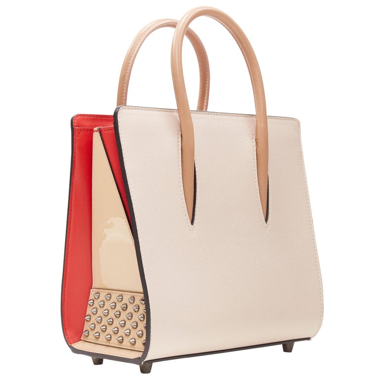 CHRISTIAN LOUBOUTIN Paloma Small pale pink studded nude patent shoulder  tote bag at 1stDibs | christian louboutin paloma bag, louboutin paloma bag,  paloma christian louboutin bag