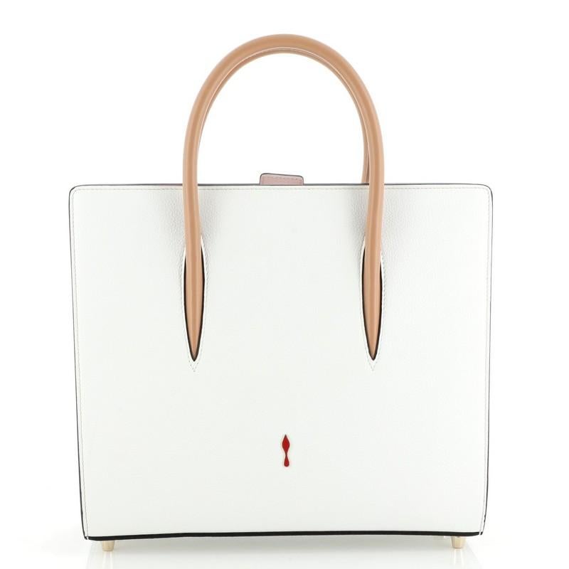 Christian Louboutin Paloma Tote Embellished Leather Medium In Good Condition In NY, NY