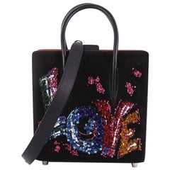 Christian Louboutin Paloma Tote Embellished Suede Small