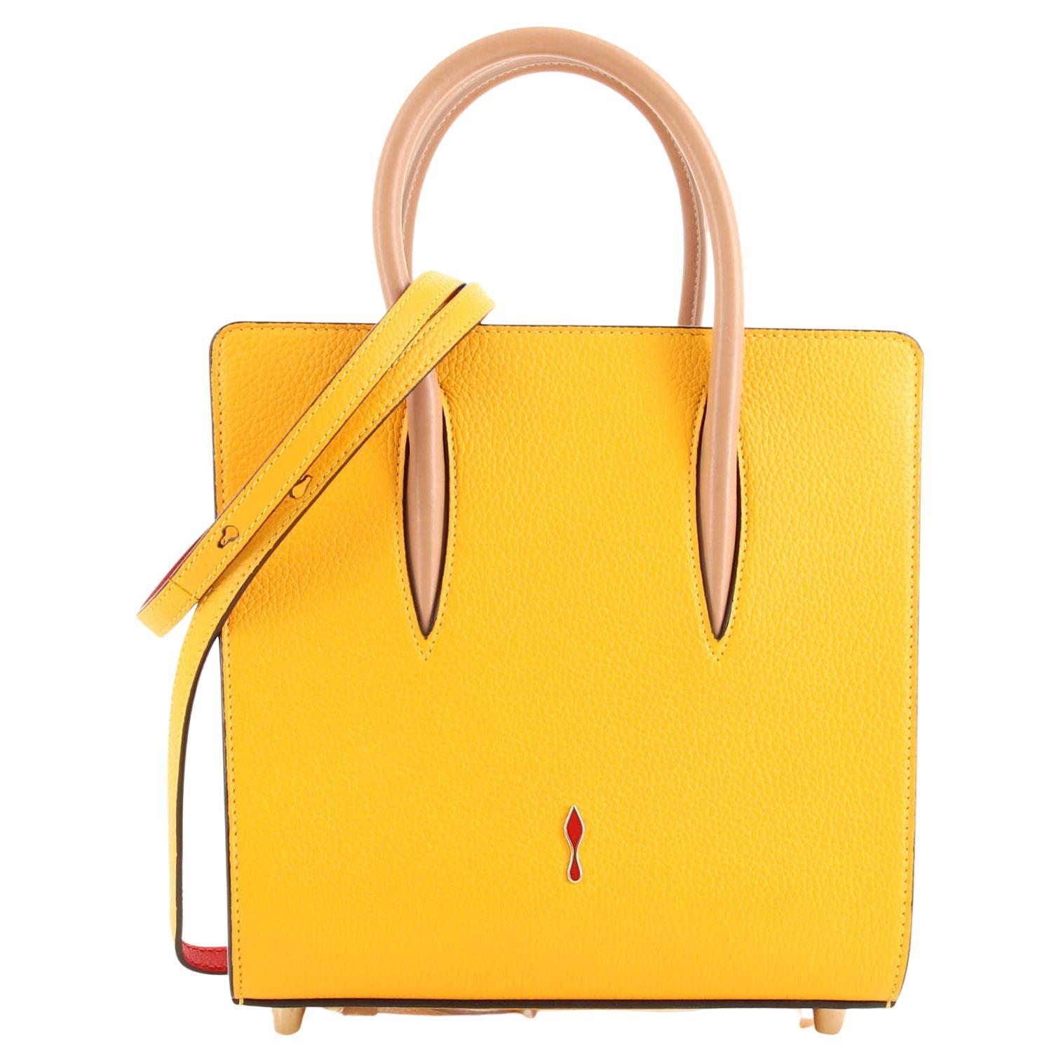 Christian Louboutin Paloma Tote Leather and Africube Textile Small