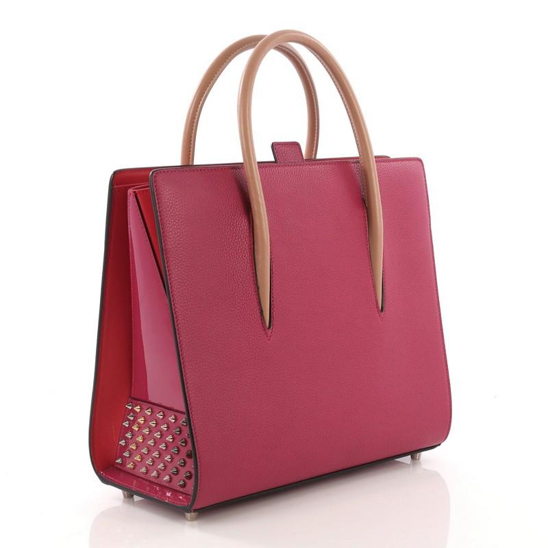Red Christian Louboutin Paloma Tote Leather Medium