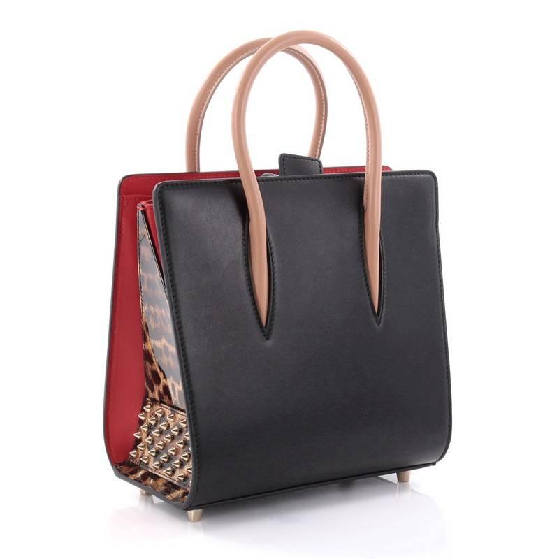 Black Christian Louboutin Paloma Tote Leather Small