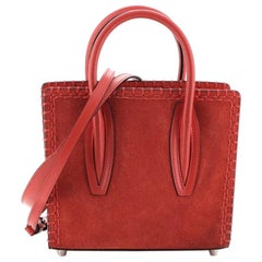 Christian Louboutin Paloma Tote Whipstitch Leather and Suede Mini