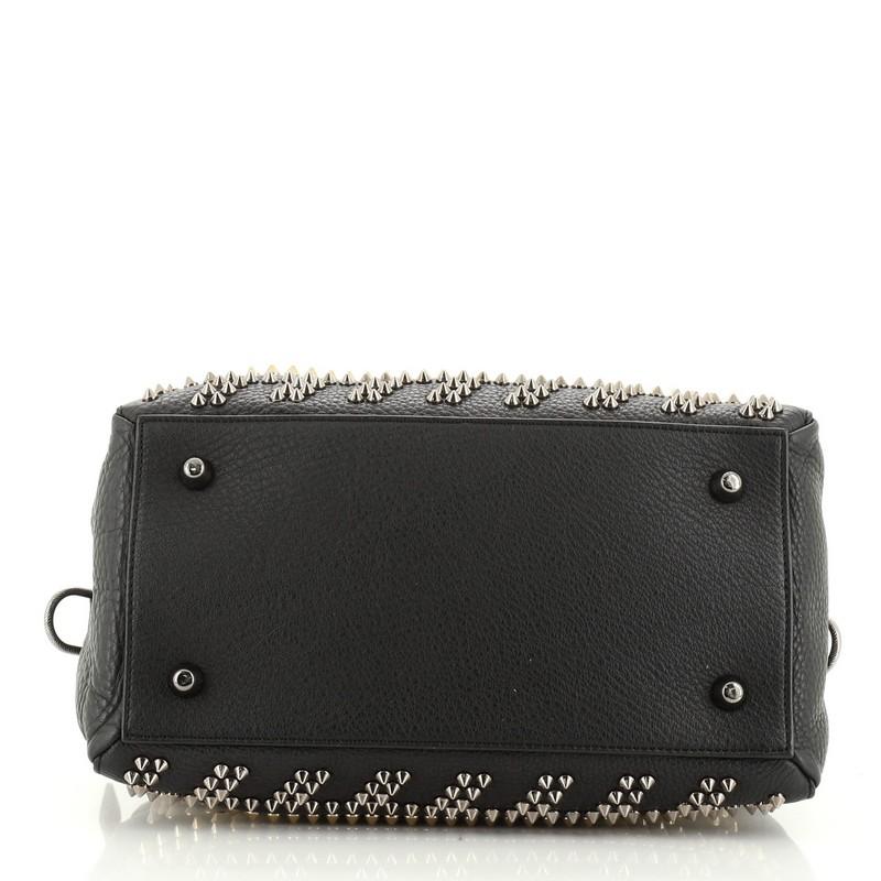 Christian Louboutin Panettone Convertible Satchel Spiked Leather Small  In Good Condition In NY, NY