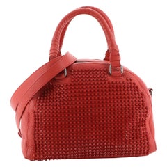 Christian Louboutin Panettone Convertible Satchel Spiked Leather Small