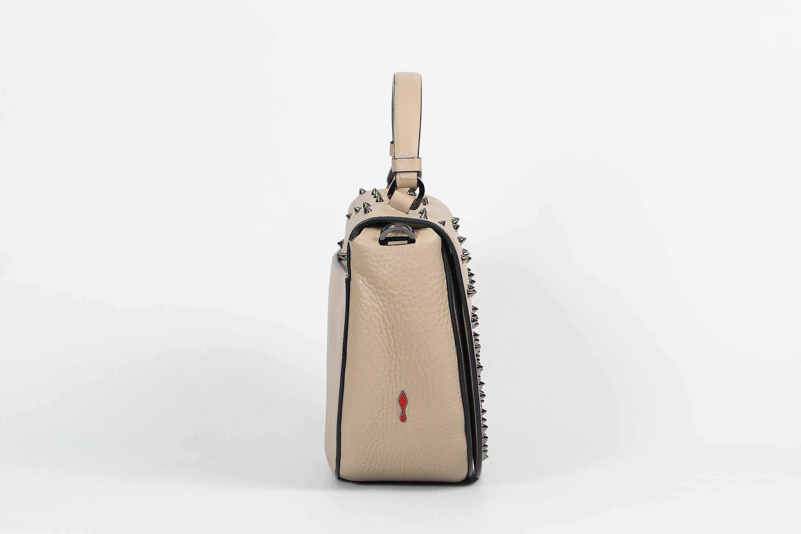 Christian Louboutin Panettone Spiked Leather Shoulder Bag In New Condition For Sale In London, GB