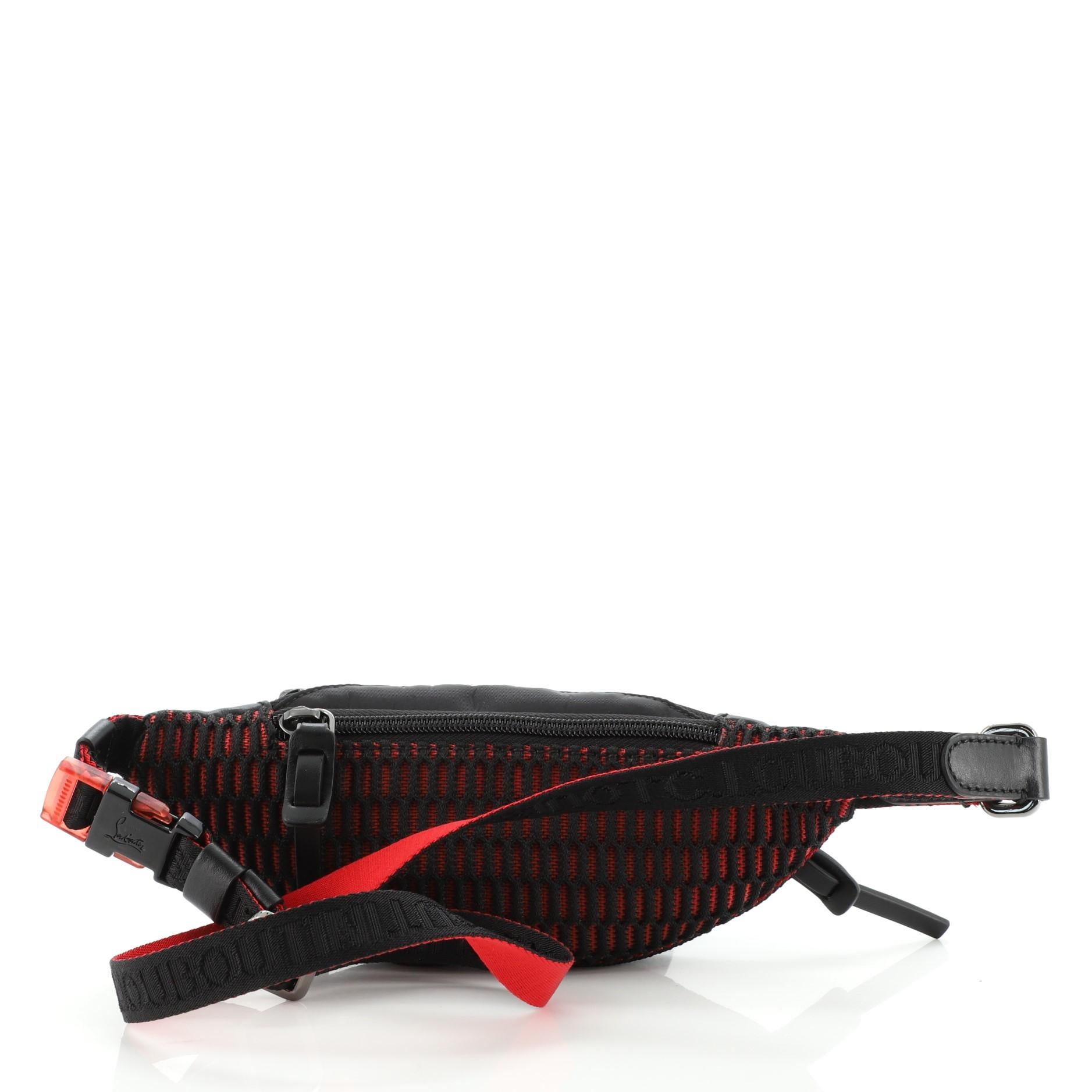 da uomo o donna Christian Louboutin Paris NYC Marsupio in nylon a spillo