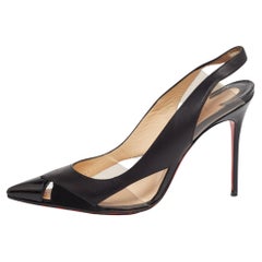 Christian Louboutin Patent Leather and PVC Air Chance Slingback Pumps Size 39.5