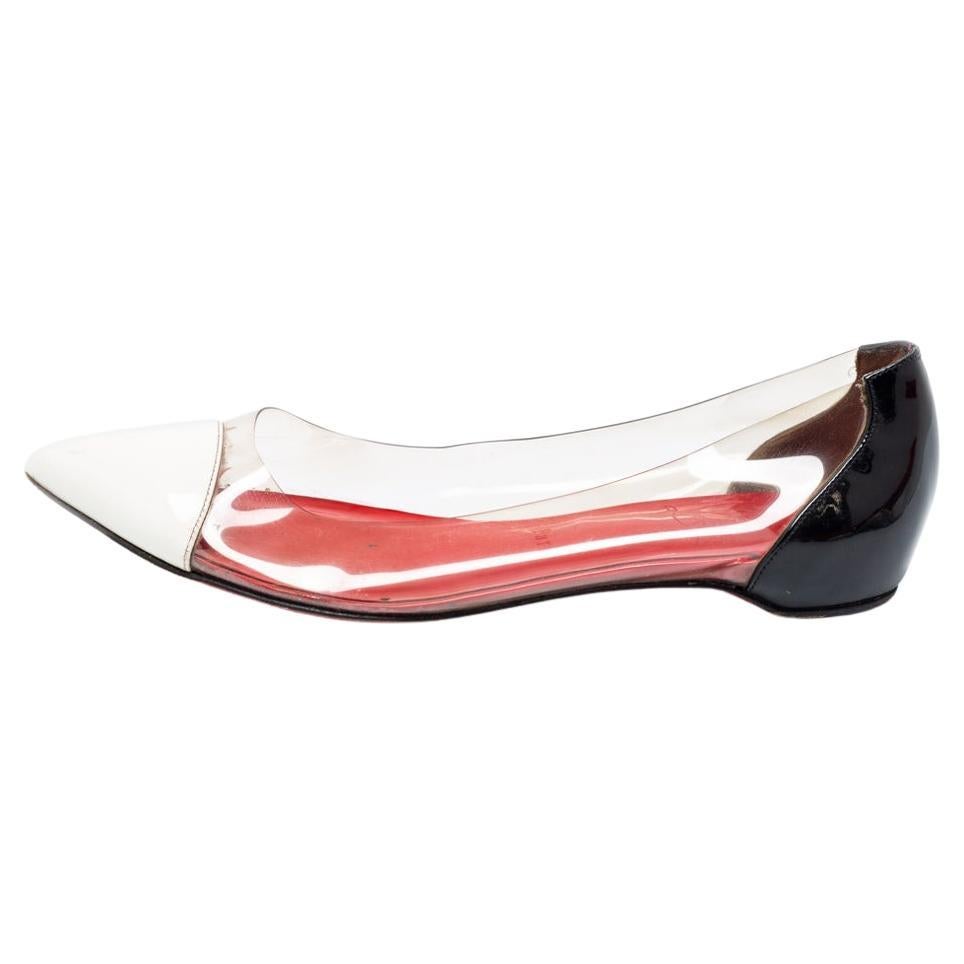 Christian louboutin pvc flats best sale