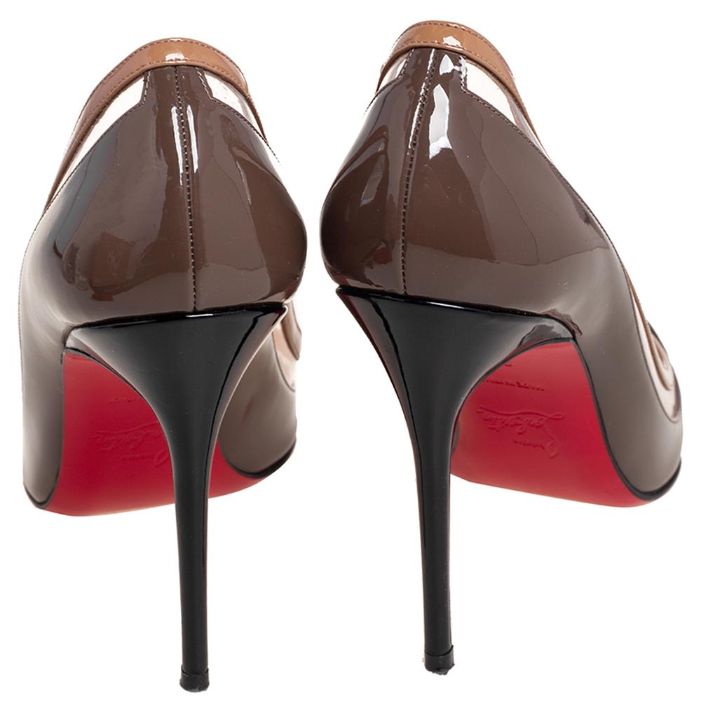 Christian Louboutin Paulina Pumps aus Lackleder und PVC mit spitzem Zehenbereich Größe 38 Damen