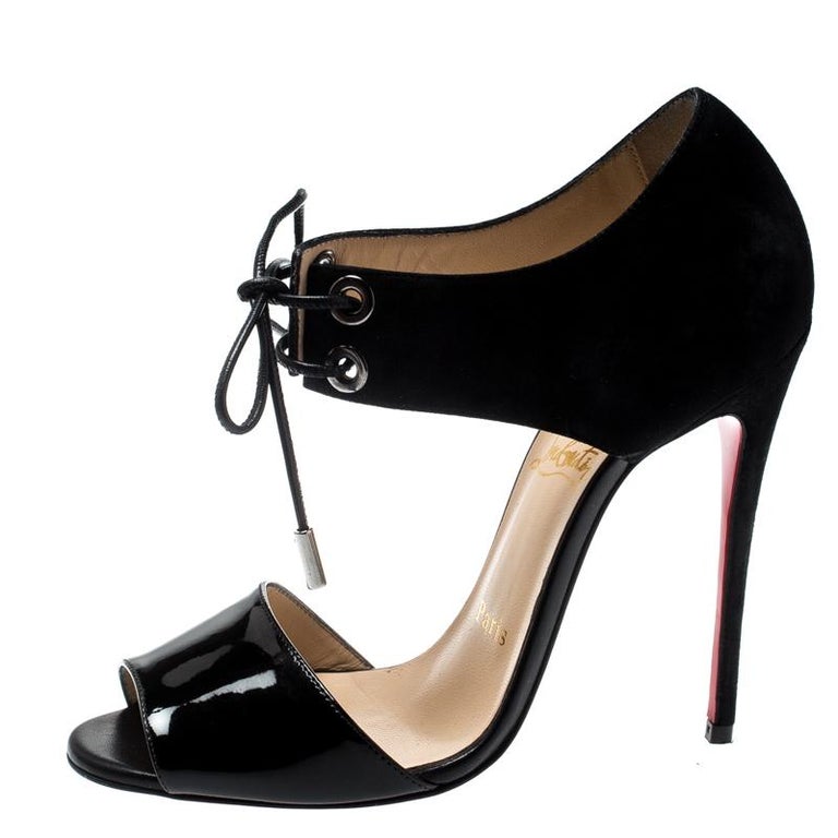 christian louboutin lace up sandals