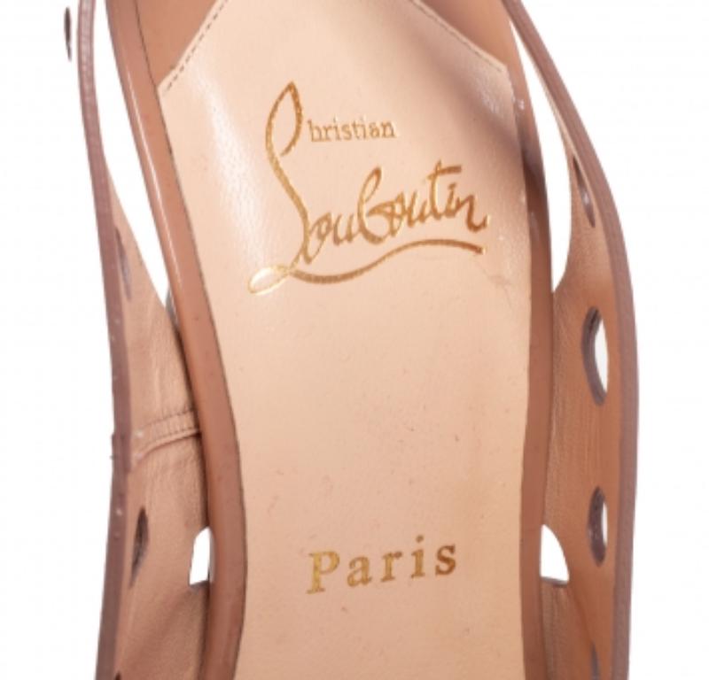 Sandales à talons compensés Ginza en cuir verni Christian Louboutin Taille 38 Pour femmes 