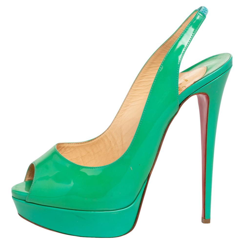 Louboutin lady peep slingback on sale
