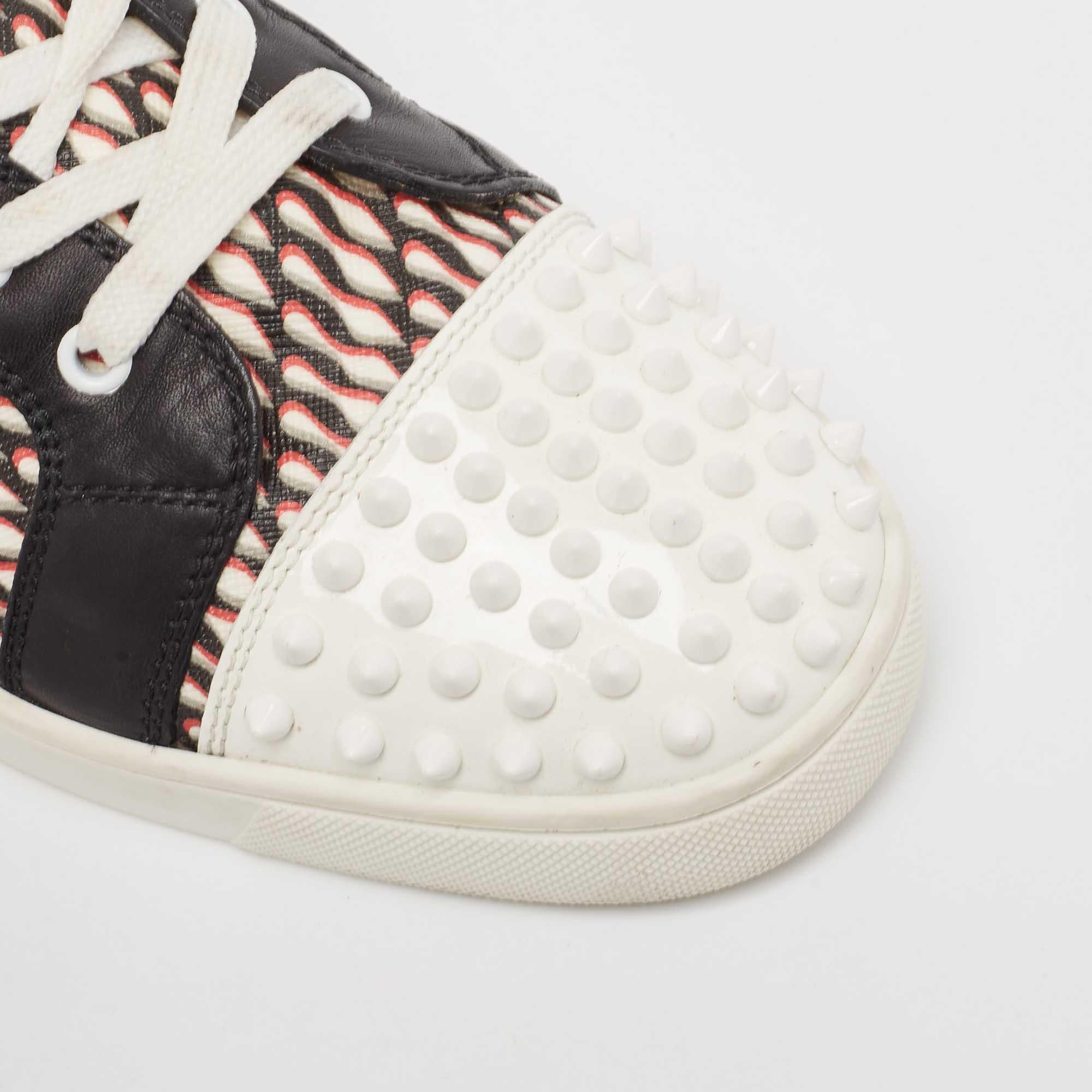 Christian Louboutin Patent Leather Lou Spikes Orlato High Top Sneakers Size 42.5 3