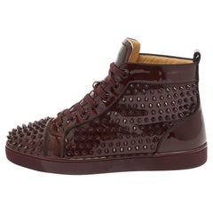 Christian Louboutin Patent Leather Louis Spikes High Top Sneakers Size 43.5