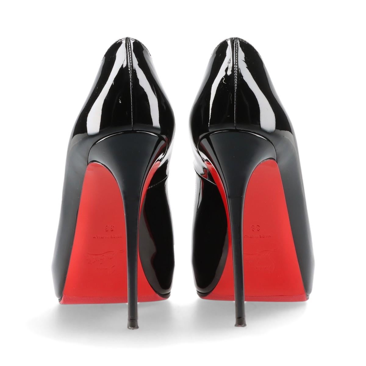 Christian Louboutin Patent Leather Open-toe Pump Black For Sale 2