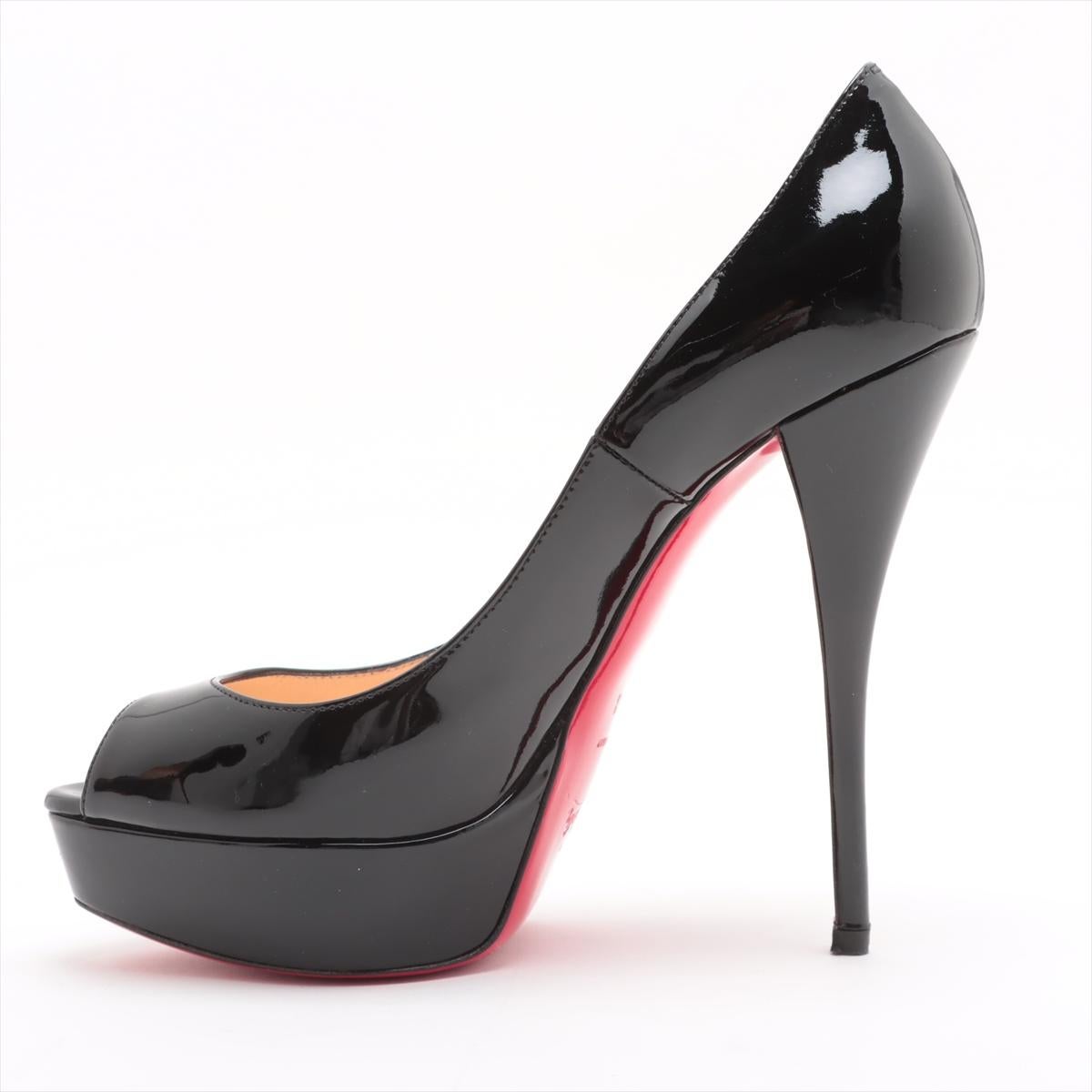 Christian Louboutin Patent Leather Open-toe Pump For Sale 2