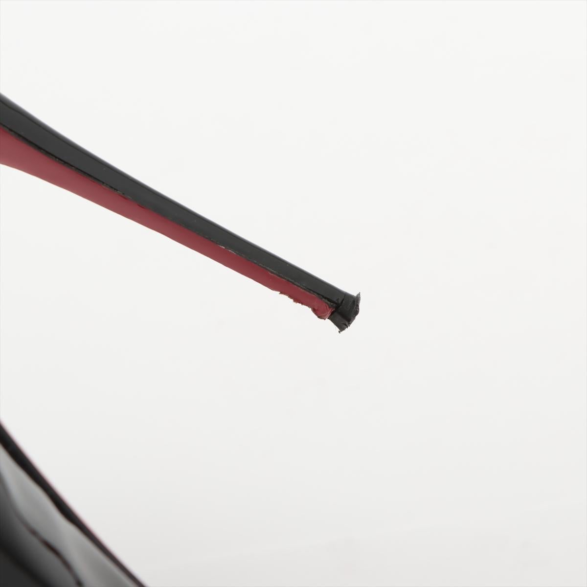Christian Louboutin Pump Sling Back en cuir verni à bout ouvert Noir 8