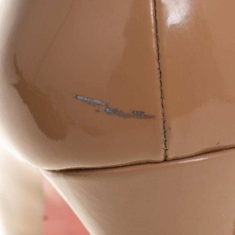 Christian Louboutin Patent Leather Palais Royal Peep Toe Platform Pumps Size40.5 For Sale 1