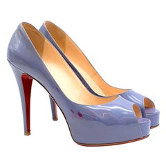 Christian Louboutin Patent Leather Peep-toe Pumps 40