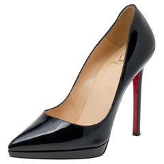 Christian Louboutin Patent Leather Pigalle Plato Pointed Toe Pumps Size 38.5