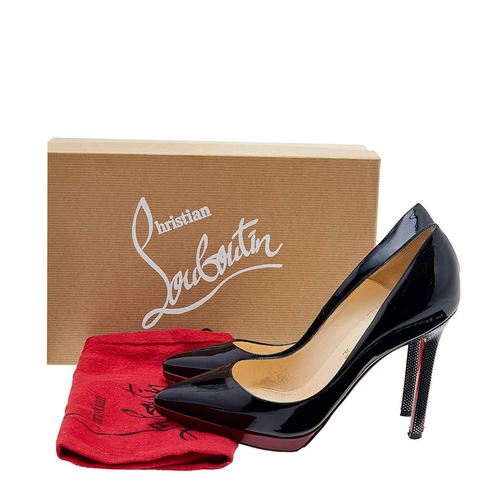 Women's Christian Louboutin Patent Leather Pointed Toe Pumps Size 36.5 For Sale