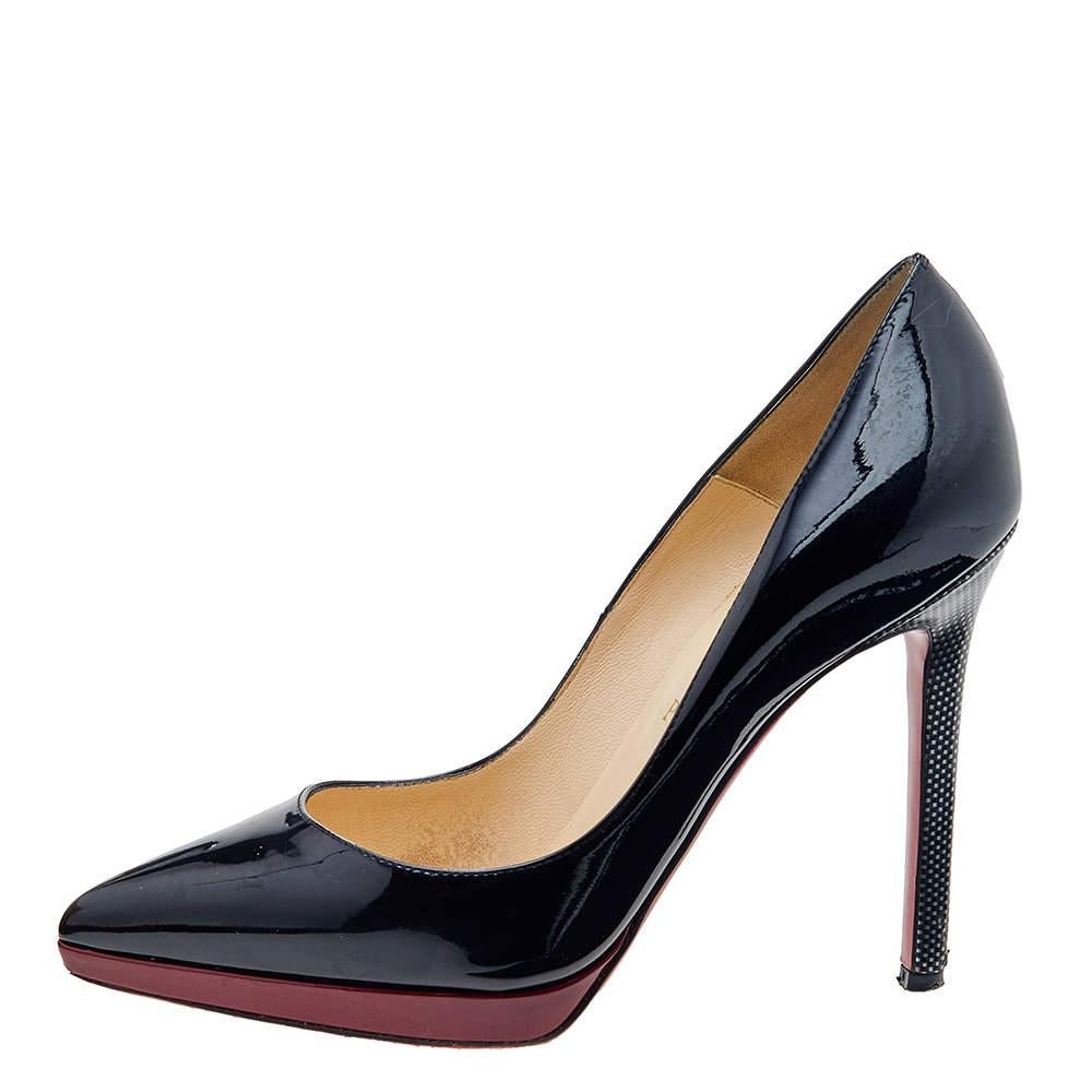 Christian Louboutin Patent Leather Pointed Toe Pumps Size 36.5 For Sale 2