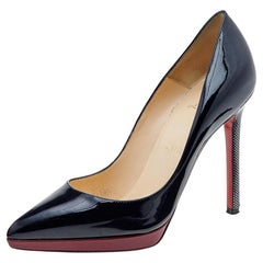 Used Christian Louboutin Patent Leather Pointed Toe Pumps Size 36.5