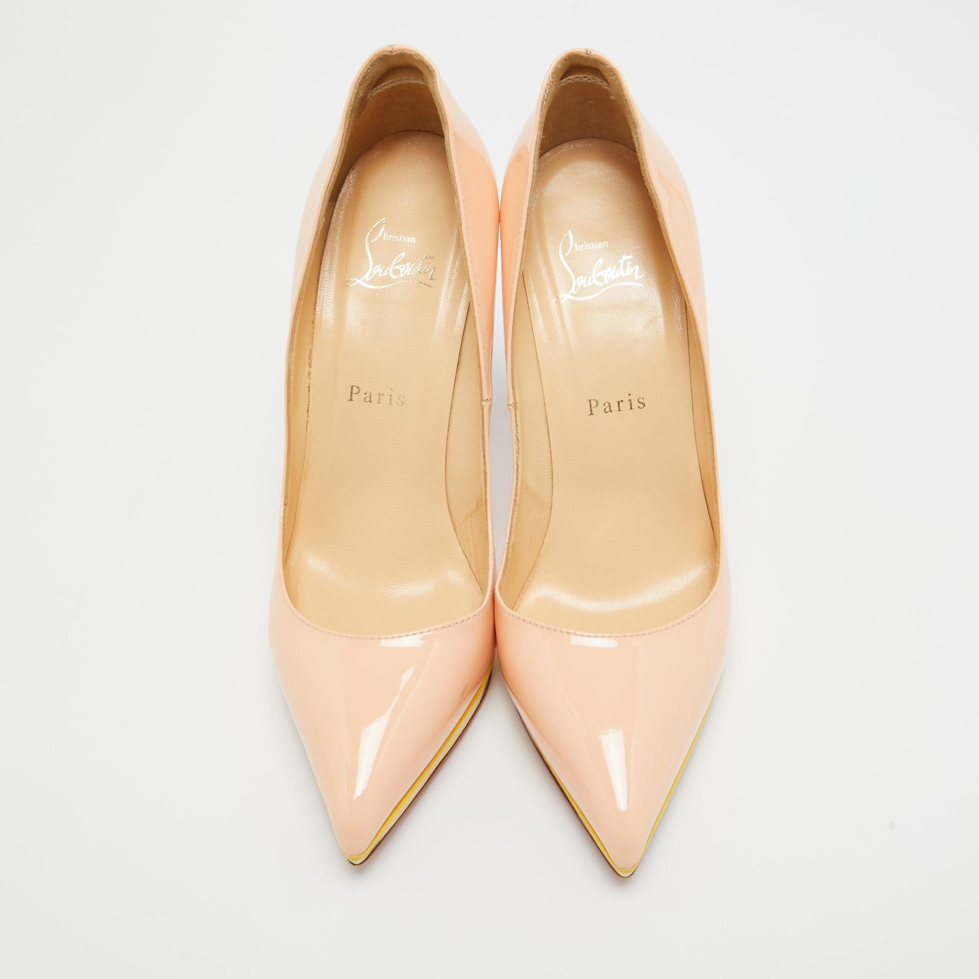 Perfectly sewn and finished to ensure an elegant look and fit, these Christian Louboutin pumps are a purchase you'll love flaunting. They look great on the feet.

Includes: Extra Heel Tips