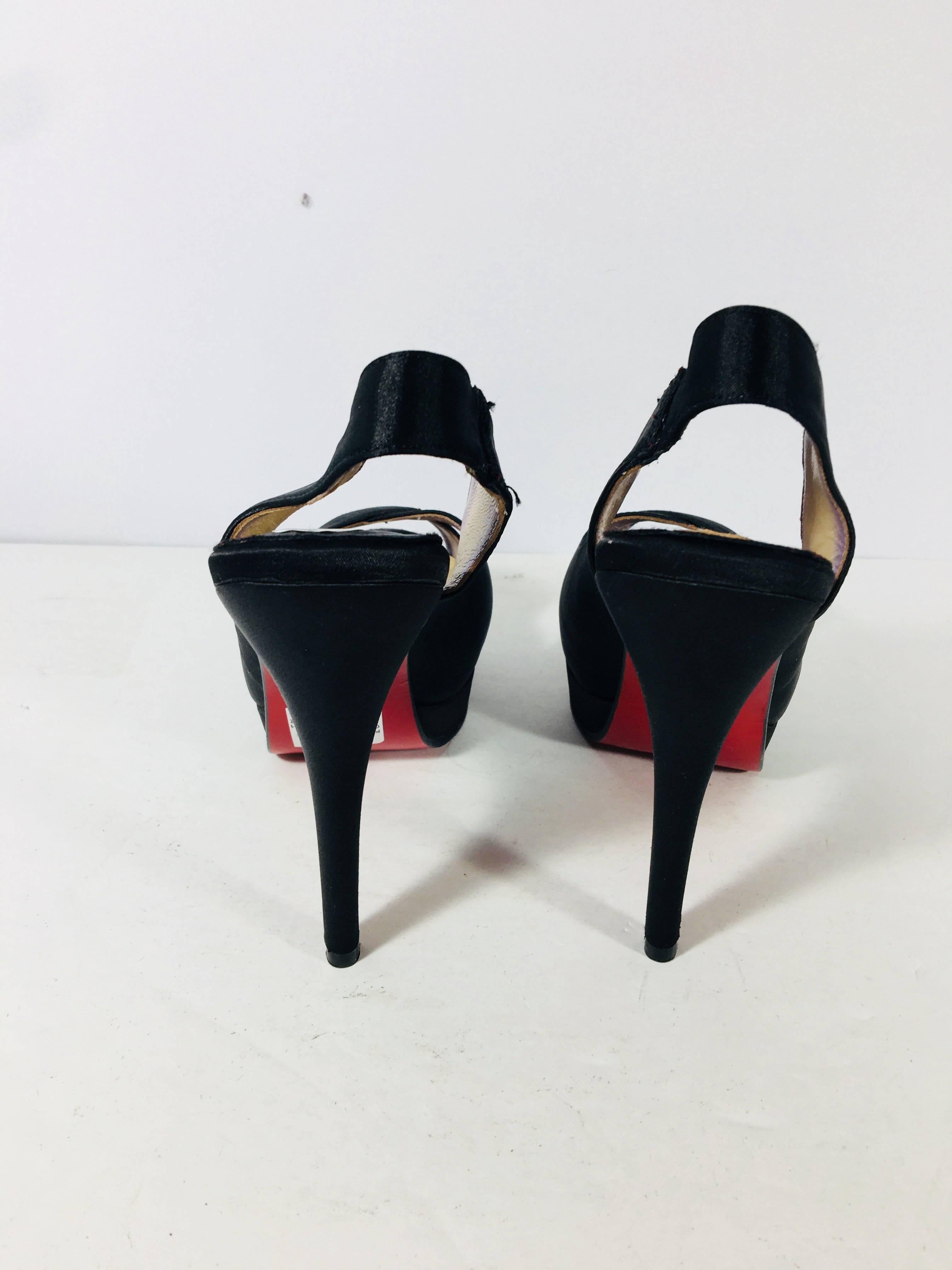 Women's Christian Louboutin Peep Toe Heels