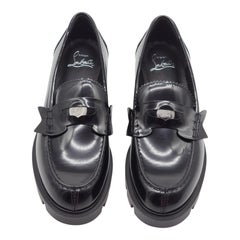 Christian Louboutin Penny Lug Loafers Leather in Black