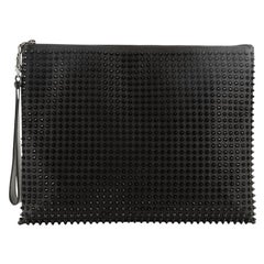 Christian Louboutin Peter Pouch Spiked Leather Medium