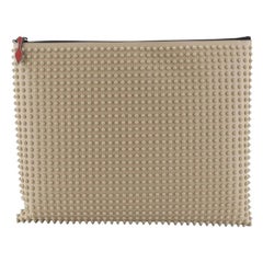 Christian Louboutin Peter Pouch Spiked Leather Medium