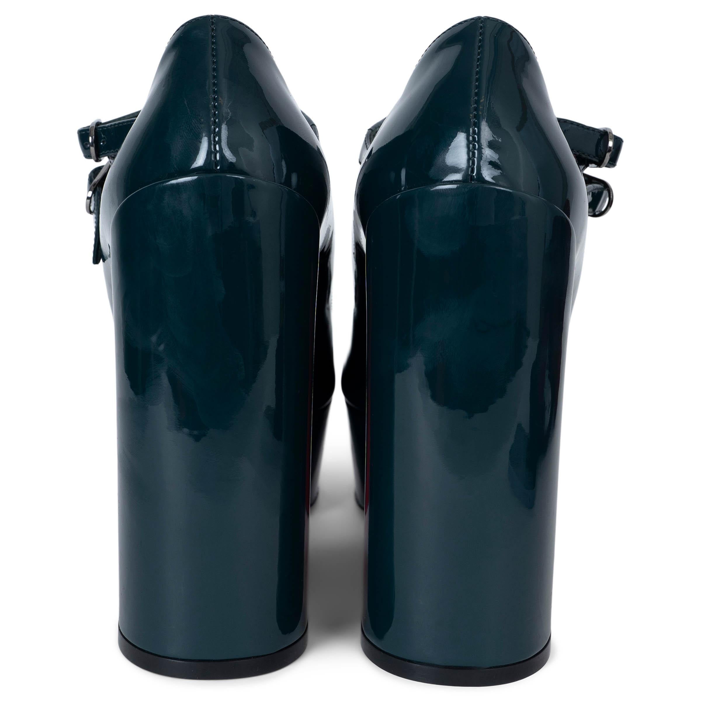 De las mujeres CHRISTIAN LOUBOUTIN charol petróleo MOVIDA MARY-JANE Zapatos 37 en venta