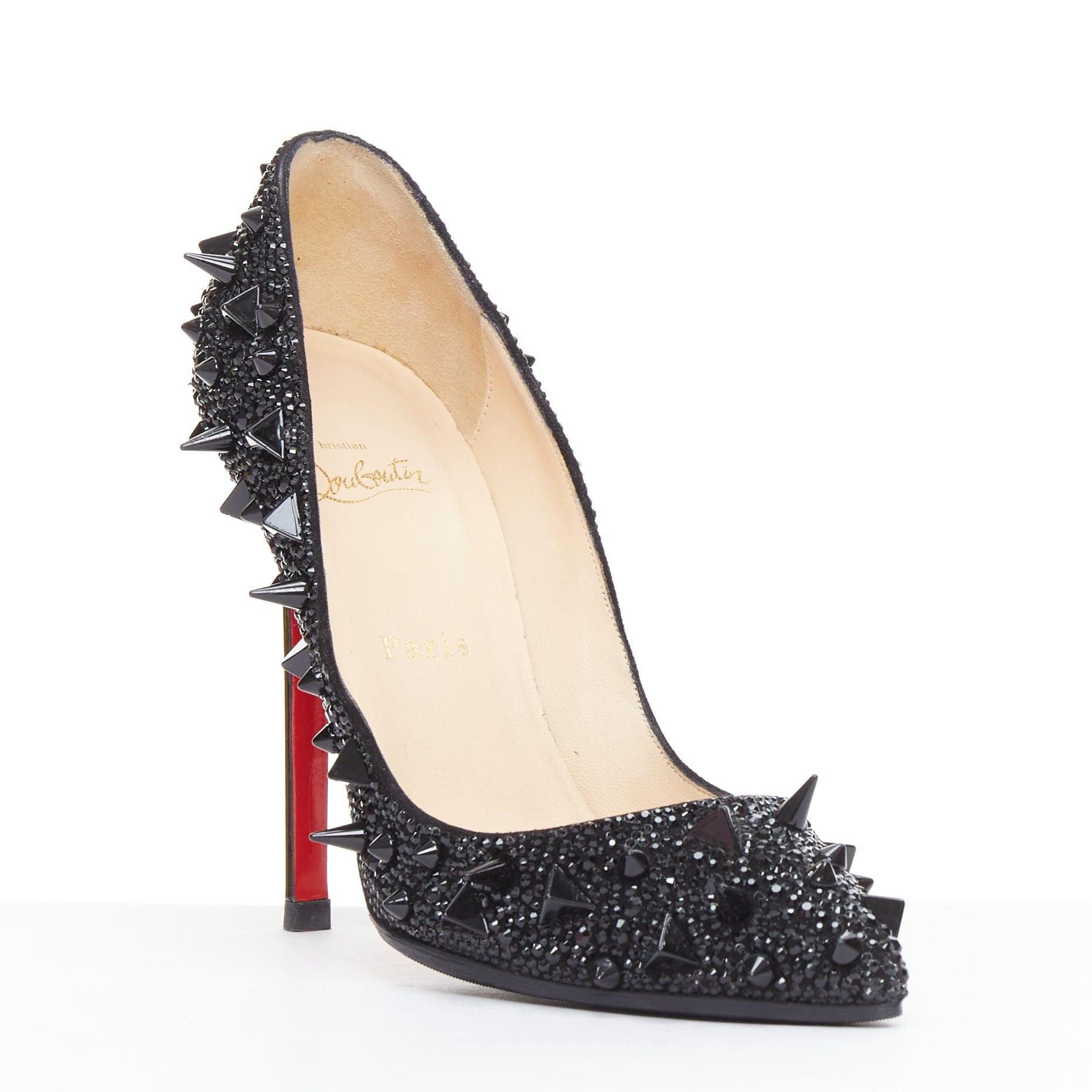 CHRISTIAN LOUBOUTIN Pigalili Potpourri Fifi 120 black spike strass pumps EU37
Reference: NKLL/A00482
Brand: Christian Louboutin
Model: Pigalili Potpourri 120
Color: Black
Pattern: Studded
Closure: Slip On
Lining: Nude Leather
Extra Details: Spiked
