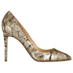 Christian Louboutin Pigalle 100 Camouflage-Print Metallic Suede Pumps