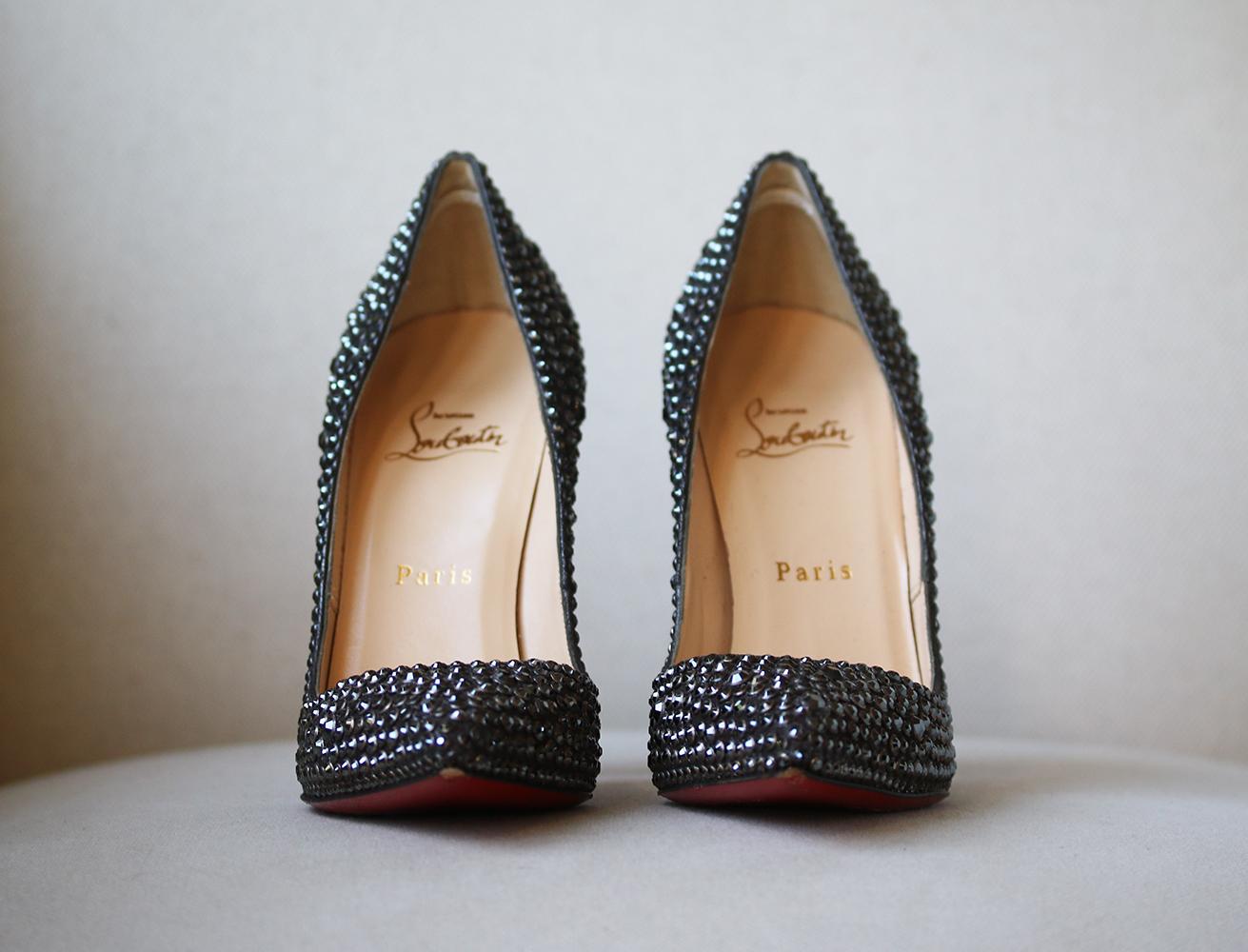 christian louboutin rhinestone heels