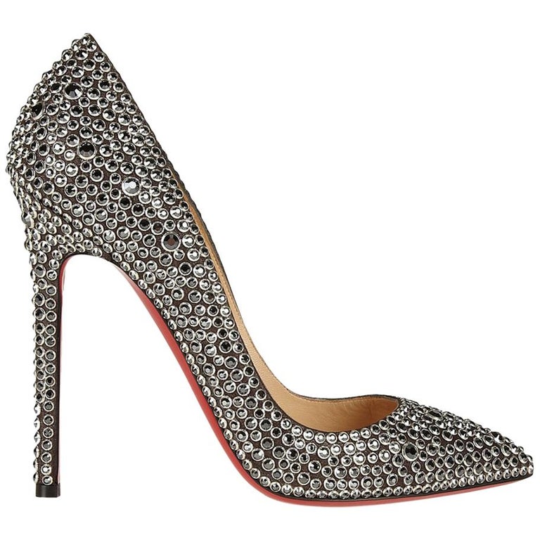 Christian Louboutin Pigalle 120 Crystal-Embellished Suede Pumps For ...