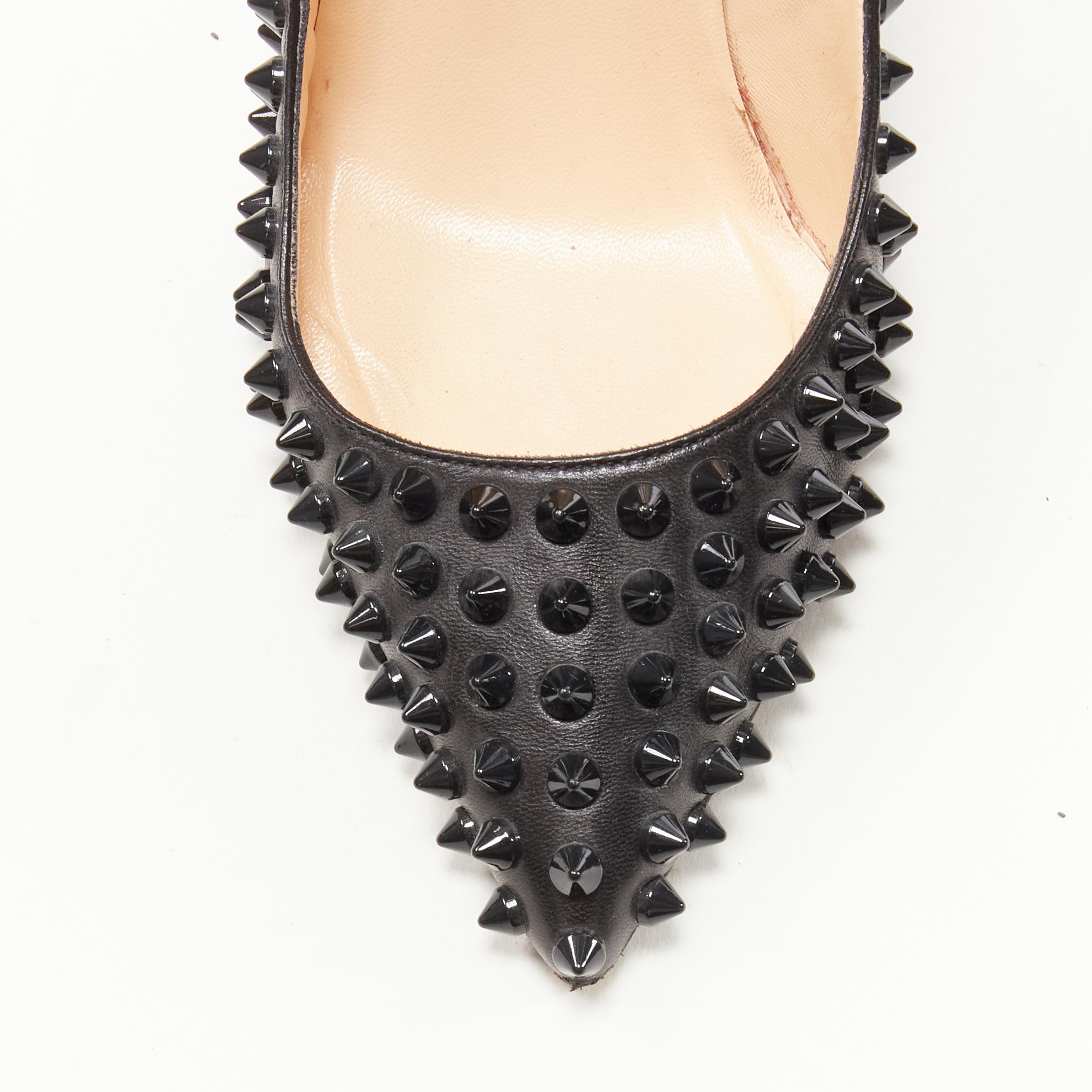 Women's CHRISTIAN LOUBOUTIN Pigalle black allover studded leather stiletto pump EU37.5