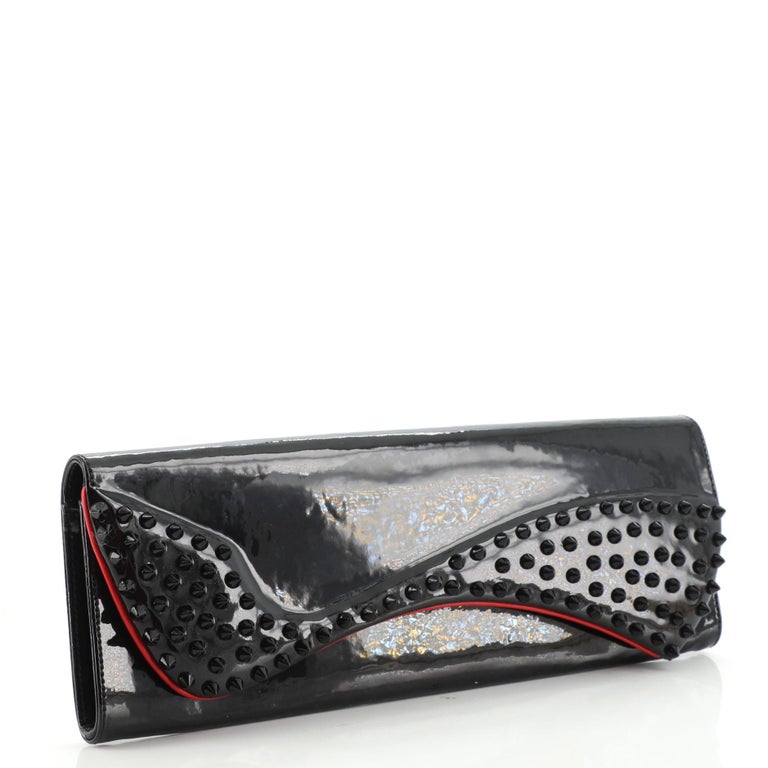 Christian Louboutin Pigalle Clutch Spiked Patent at 1stDibs