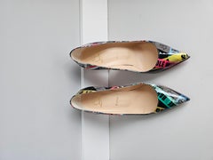 Christian Louboutin Pigalle Follies 100 PAT LOUBIBALLAGE Point Toe Stiletto Heel