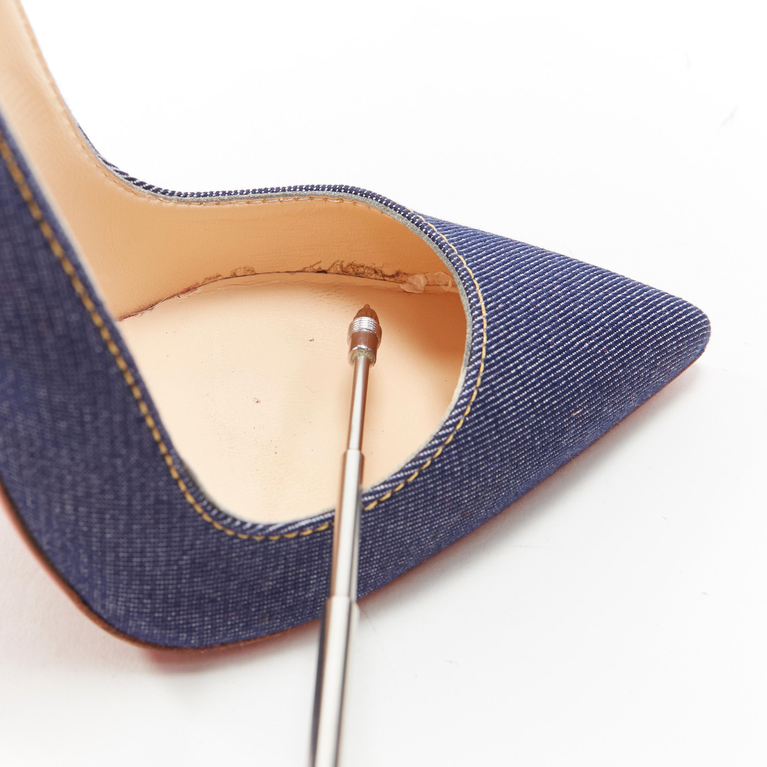 CHRISTIAN LOUBOUTIN Bomba Pigalle Follies azul índigo vaquero pigalle EU35.5 5