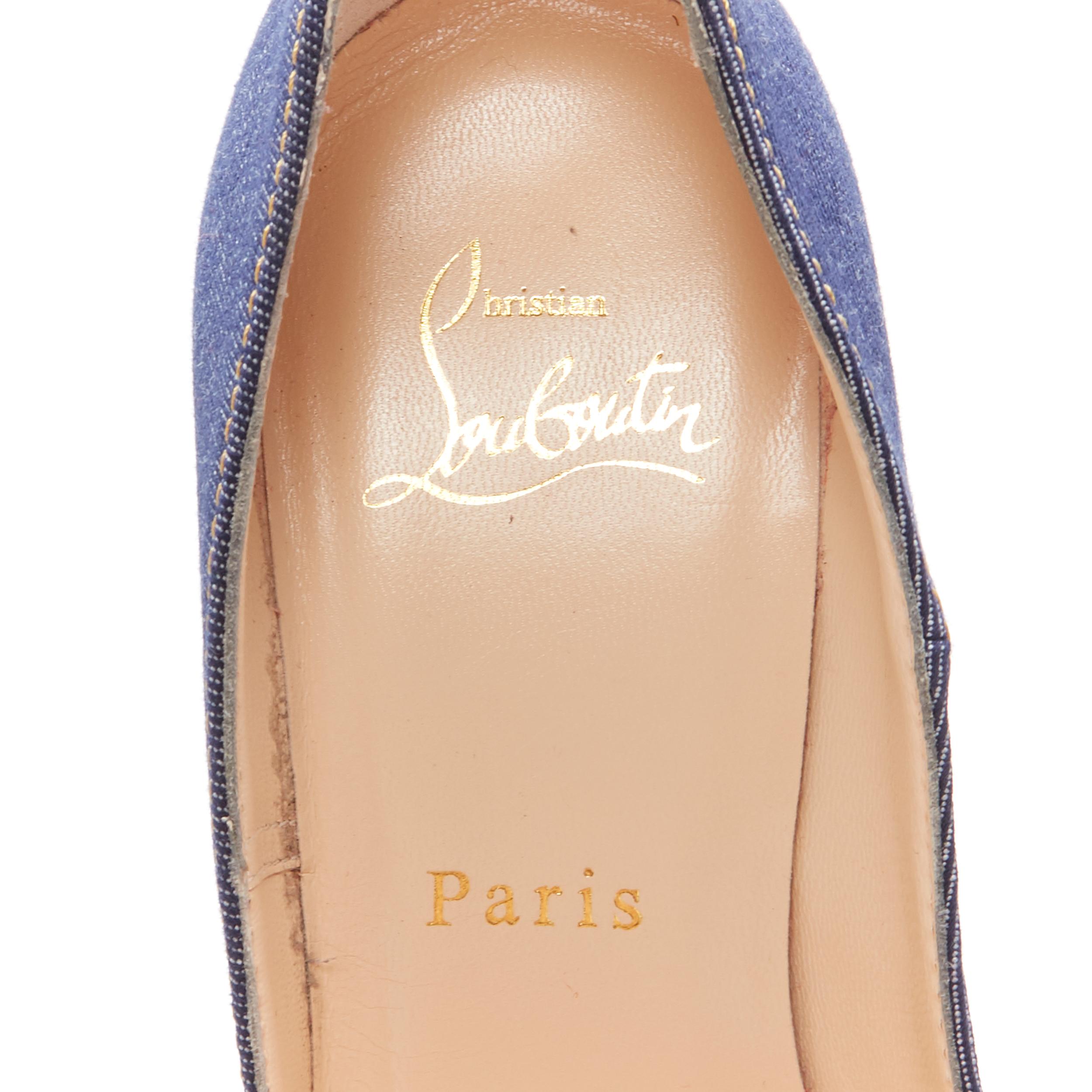 CHRISTIAN LOUBOUTIN Bomba Pigalle Follies azul índigo vaquero pigalle EU35.5 6