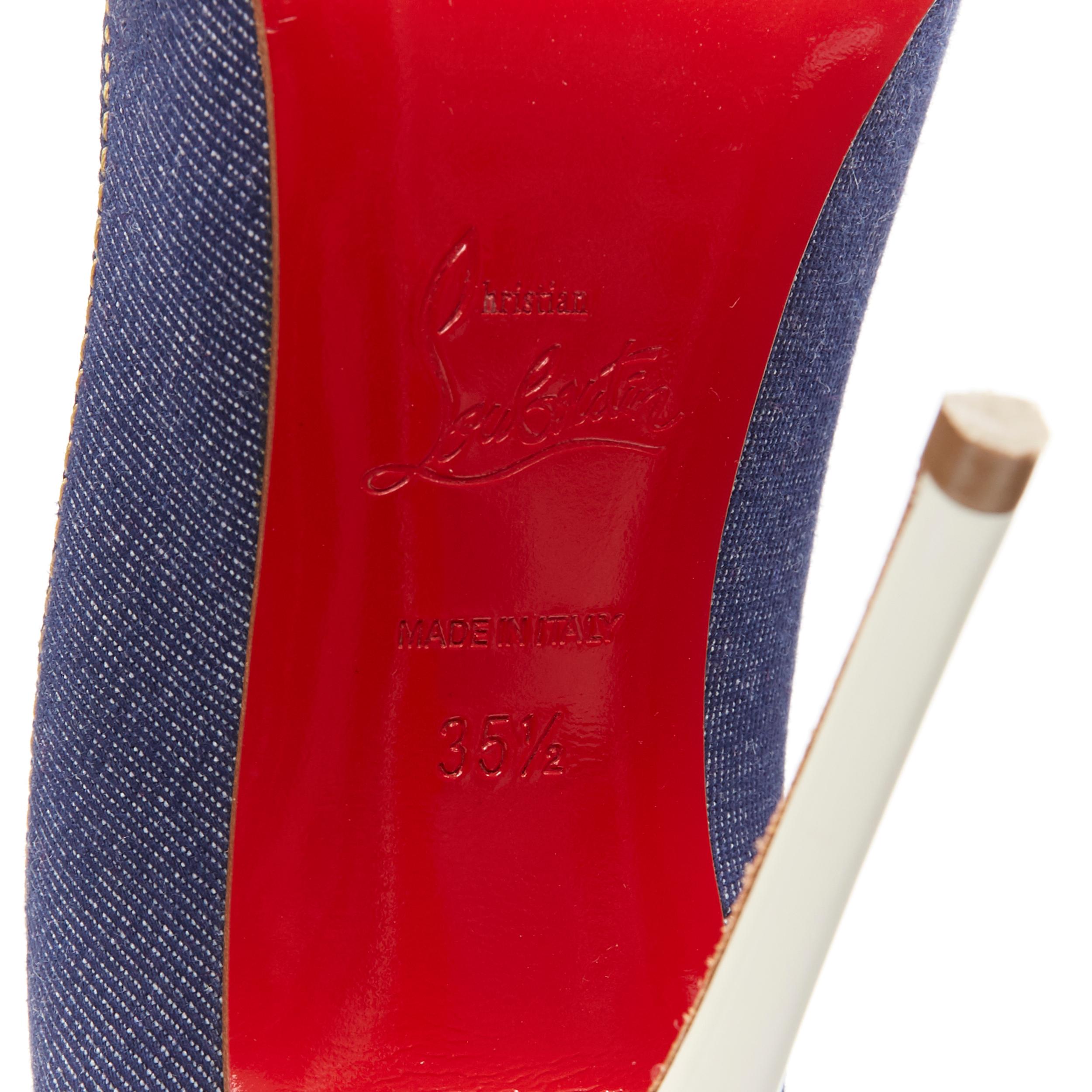 CHRISTIAN LOUBOUTIN Bomba Pigalle Follies azul índigo vaquero pigalle EU35.5 7
